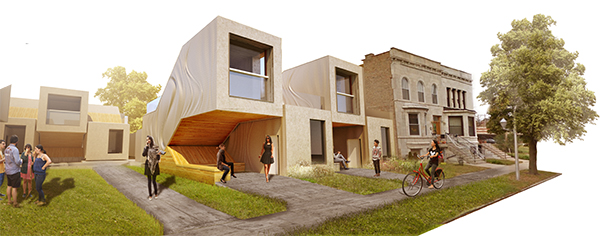 Each Lift Loft unit offers a covered entry and an upper terrace.