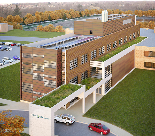 The Science and Engineering Building is the latest project in Scot Parker’s 20-year relationship with the College of Lake County.