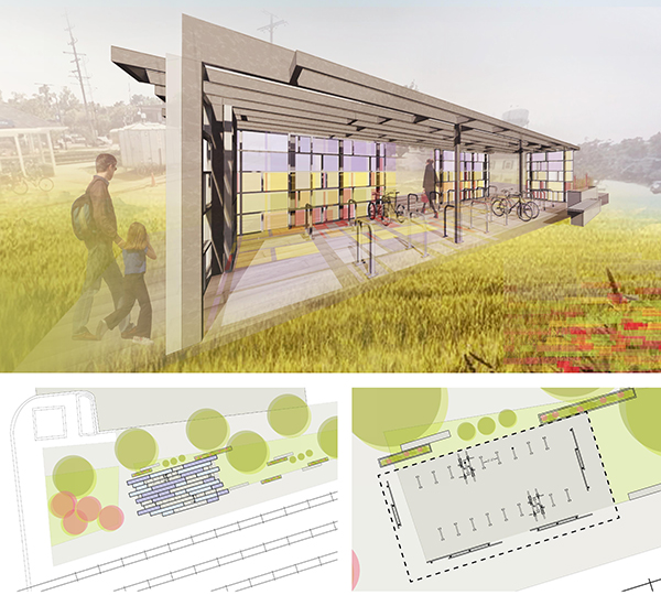 Catherine Varnas’s concept relates to movement and journey through the Illinois prairie.