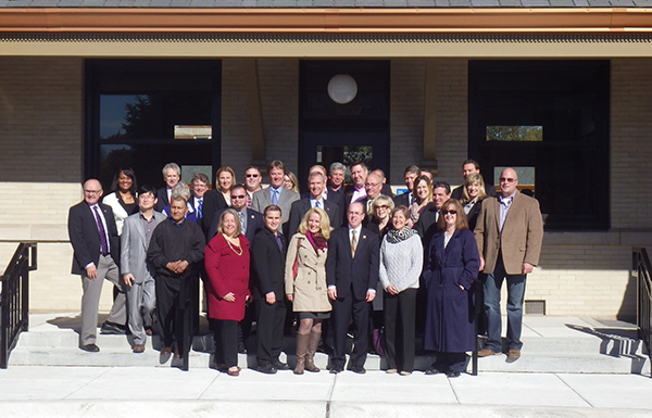 Project leaders gathered to celebrate completion of the collaborative effort on October 8, 2014.