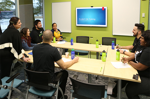 The Student Life organization meets in one of the Student Center conference rooms.