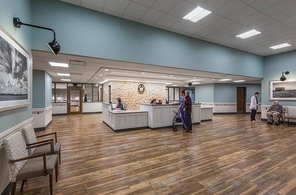 Renovations at the facility’s core offer more places to gather and a renewed main caregiver station.