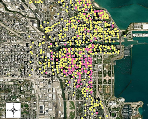 Chicago high-rise map