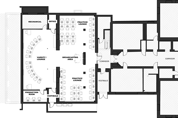 Esports arena floor plan