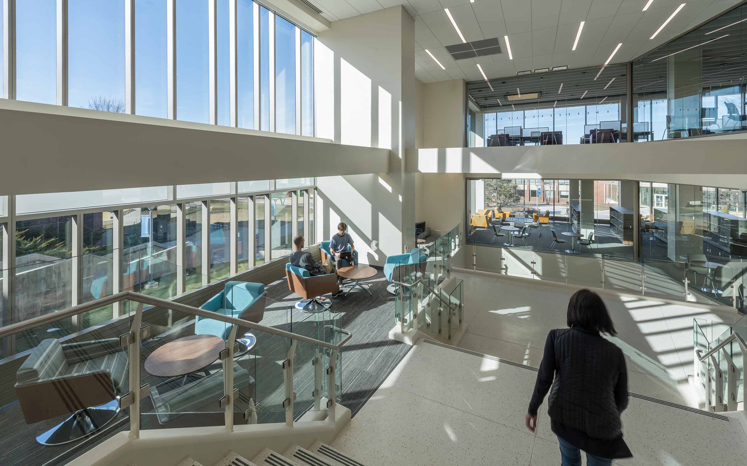 Interior of Harper College Library