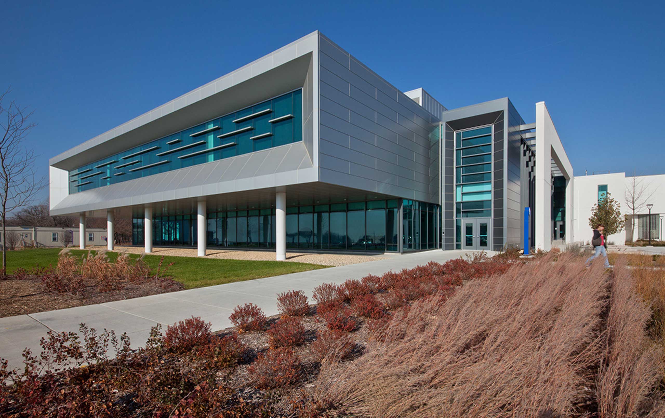 Angular shot of the JJC building exterior. 