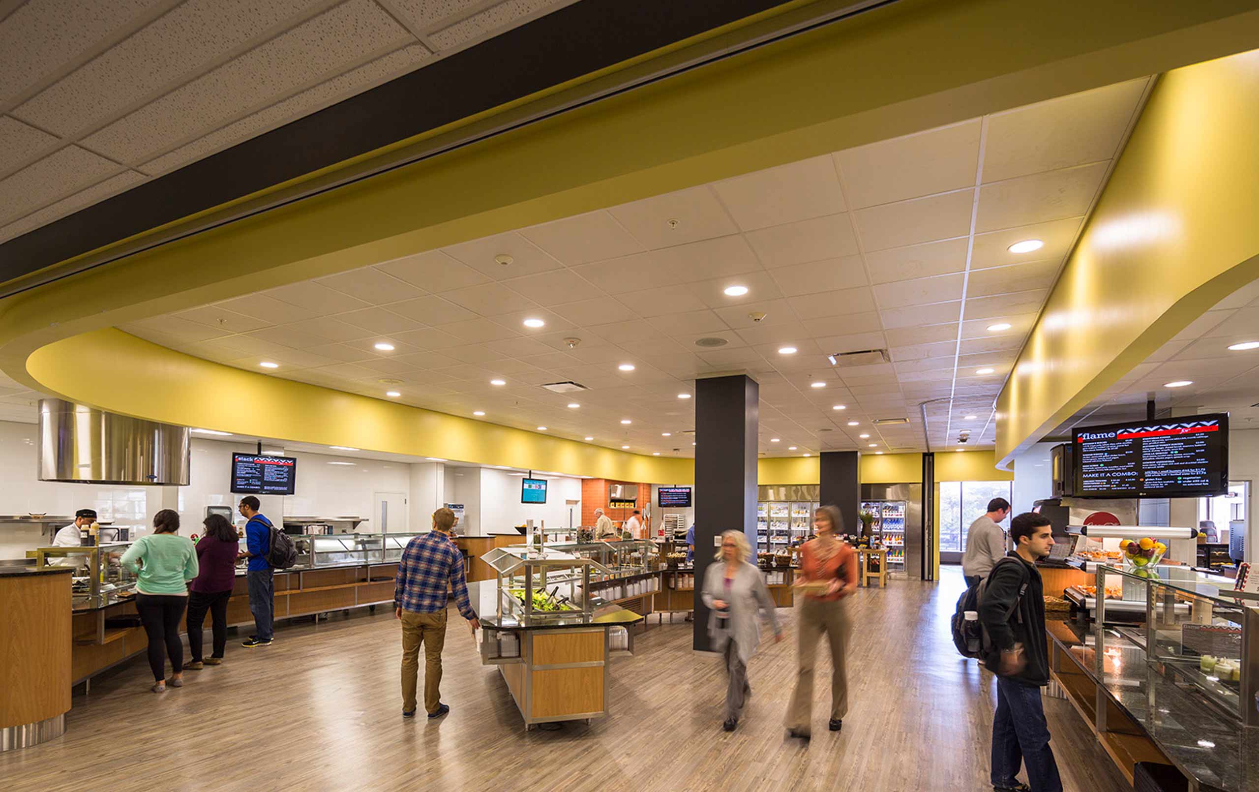 Students and staff at Rosalind Franklin University cafeteria