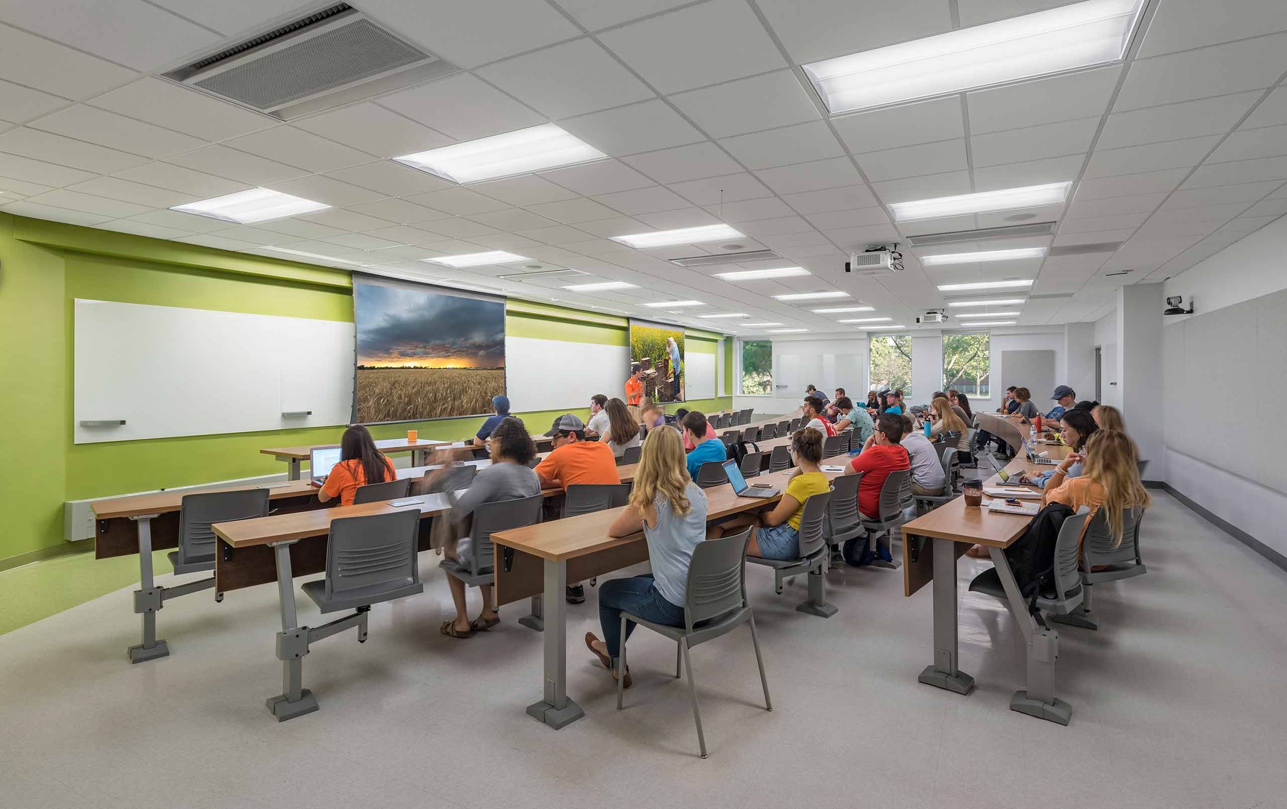 Students in Turner Hall classroom.