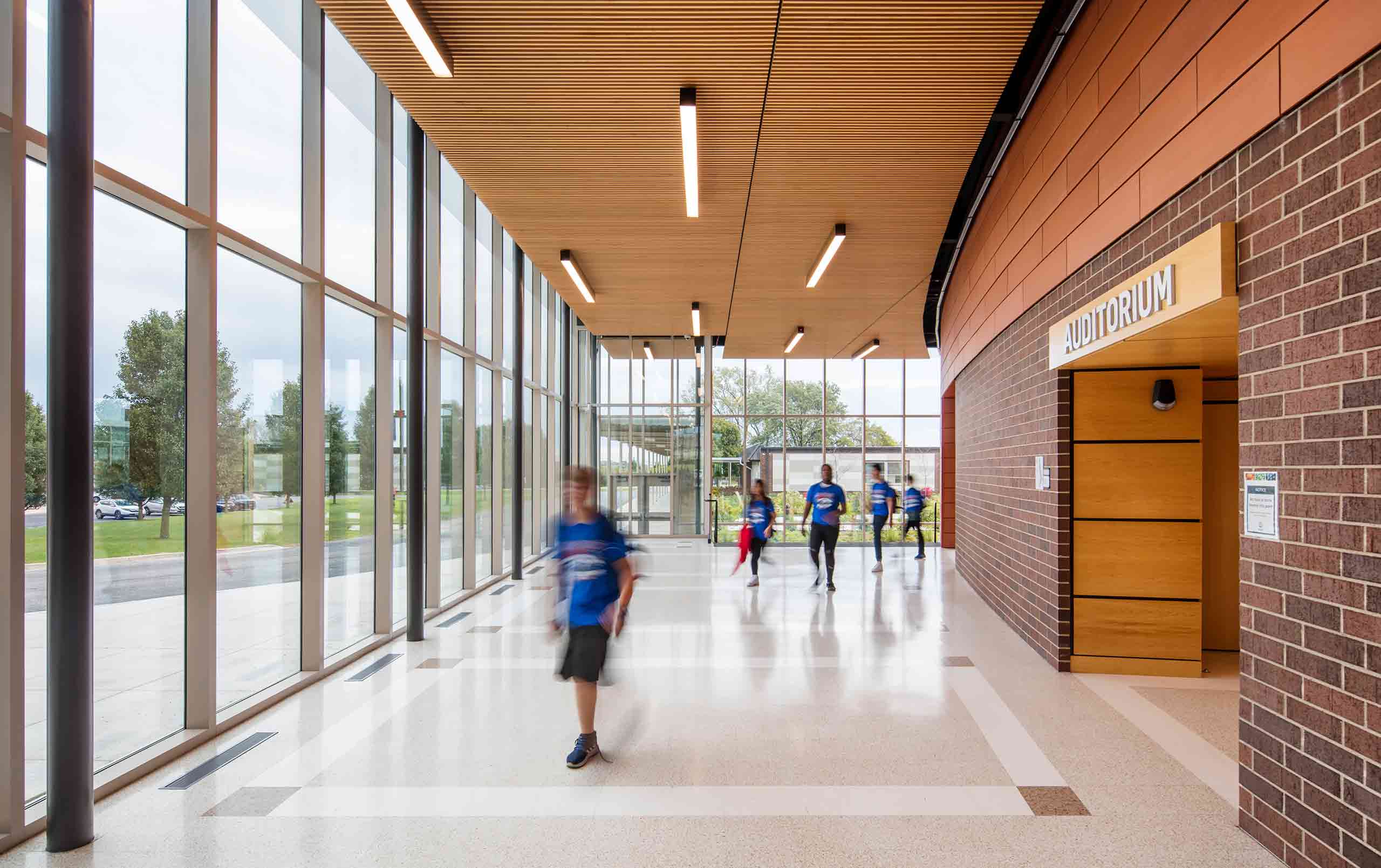 Auditorium entrance at Marquardt Middle School