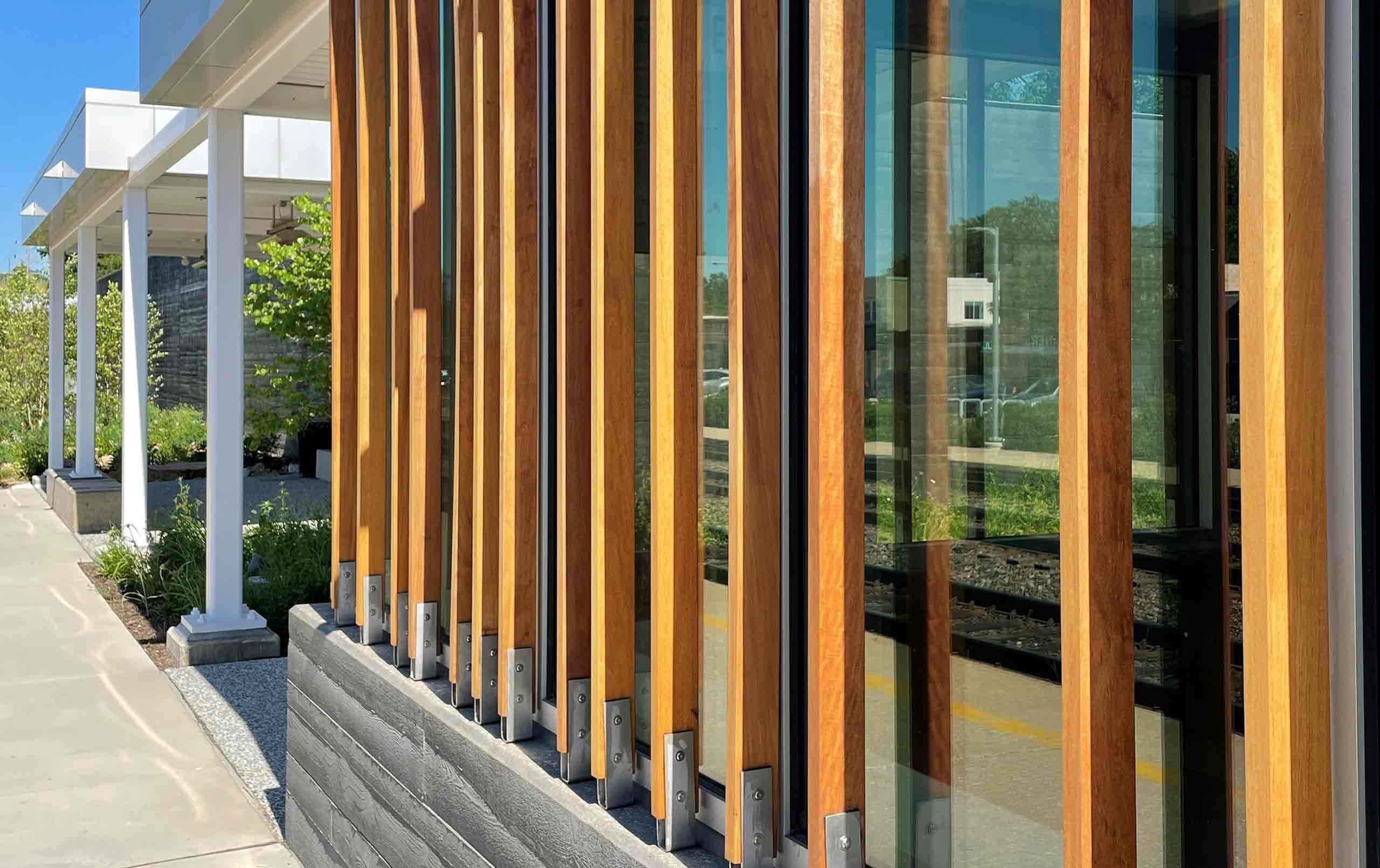 Train Station Detail Wood Panels