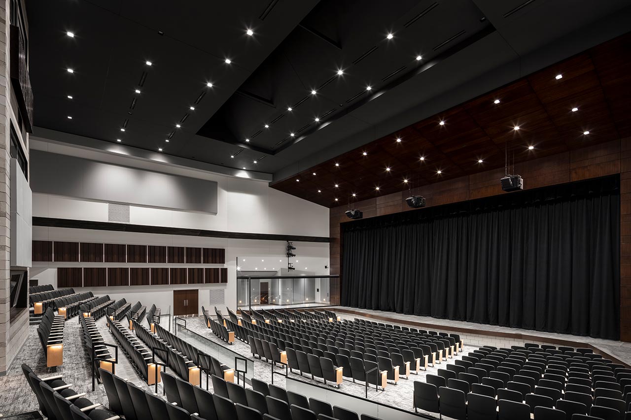 Performing arts center looking toward stage