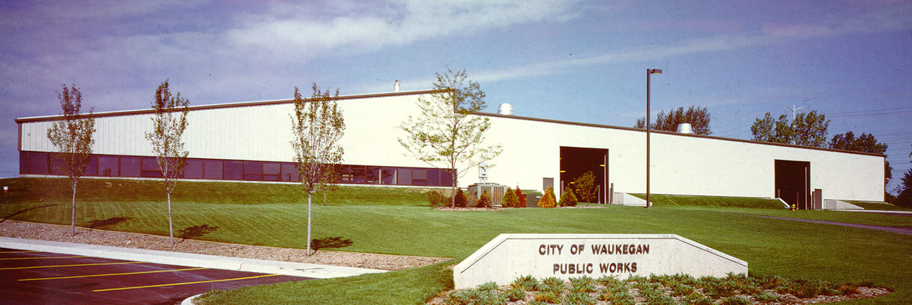 Exterior view of Waukegan Public Works facility