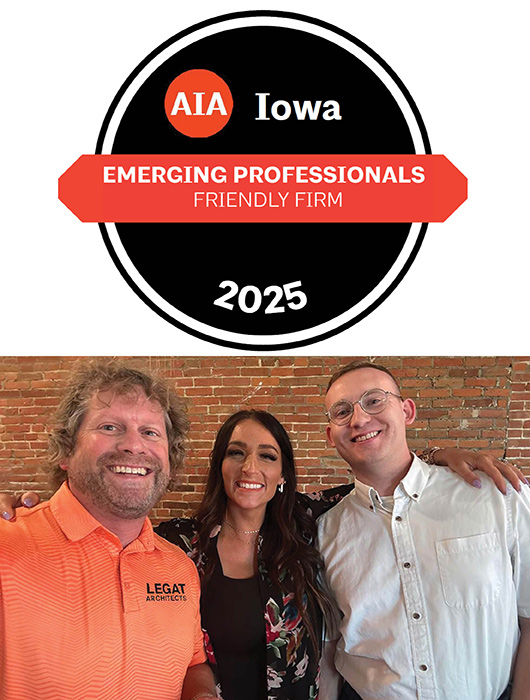 AIA Iowa names Legat Architects Emerging Professional Friendly Firm