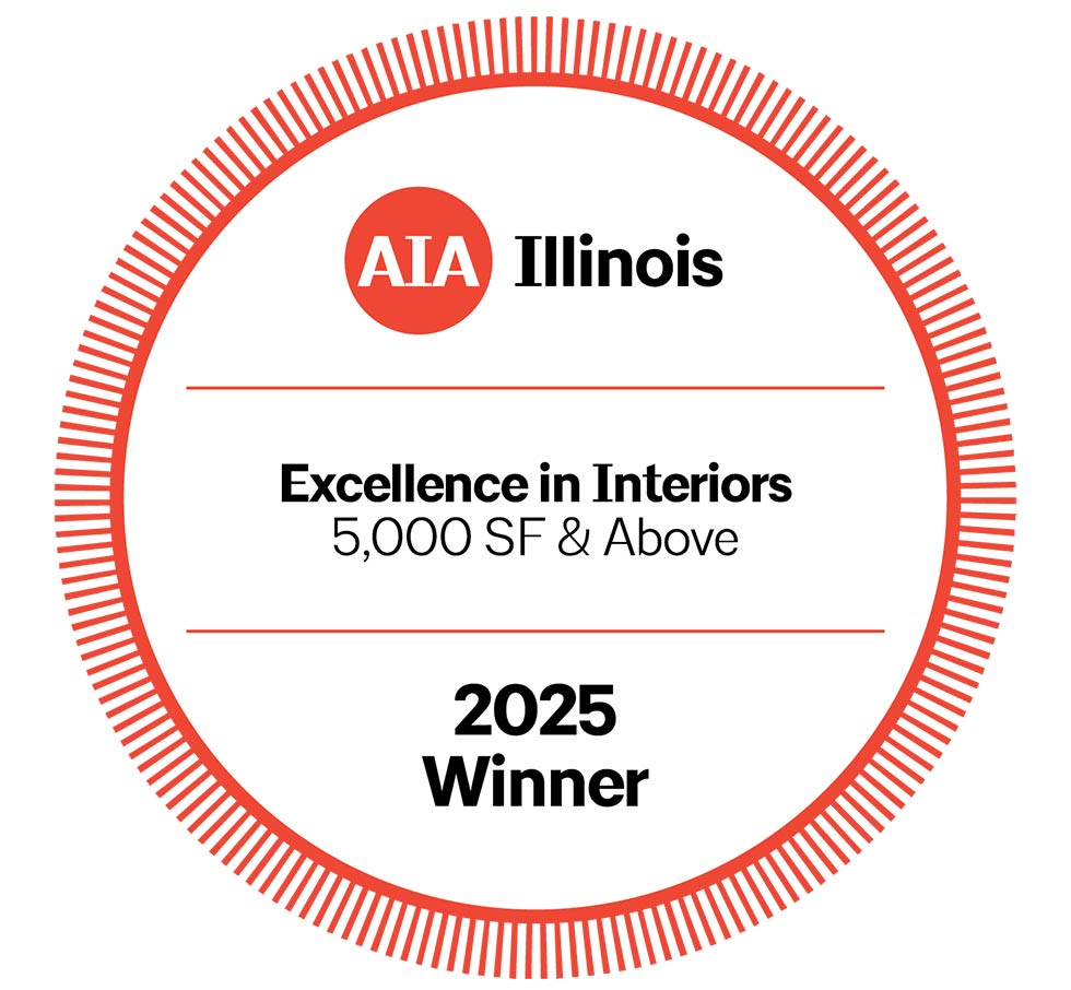 AIA Illinois Excellence in Interiors Award badge
