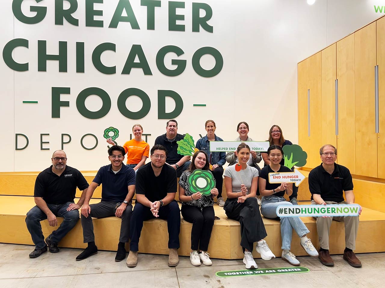 Legat Chicago employees at Chicago Food Depository