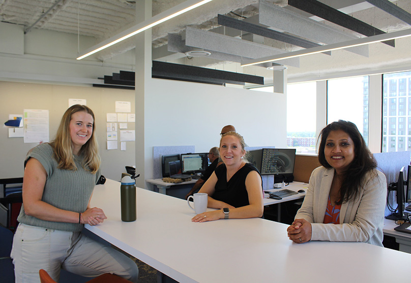 Female architects in a studio setting