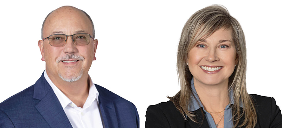 Headshots of Tim Cover and Heather Leslie